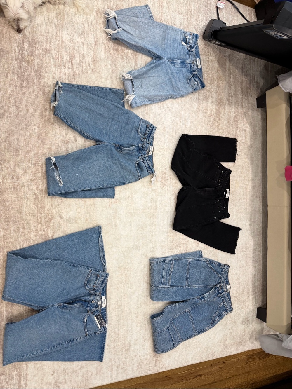 Lot of 5 pairs of Abercrombie Curve Love Jeans in 27S and 27XS